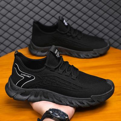 New Summer Breathable Men's Shoes Fly-woven Mesh Thin Soft-soled Sports Shoes Manufacturers Spot Comfortable Running Shoes