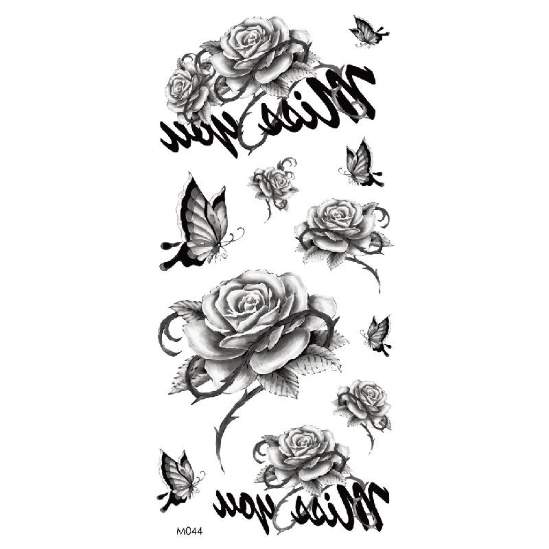 Realistic Bright Animal Totem Waterproof Rose Tattoo Stickers
