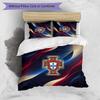 Set Biancheria da Letto Stampata Calcio Portogallo 3 Pezzi Set Copriletto Traspirante Accogliente come Regalo per la Casa Nuova o per le Feste