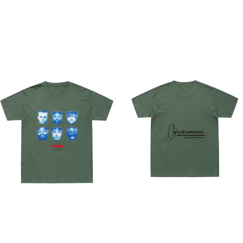 GINGER T Shirt Men All-American Boyband Brockhampton T-Shirts Cotton Tee Shirt Take The Odd I'Ll Keep Dreaming Letter Print Tees
