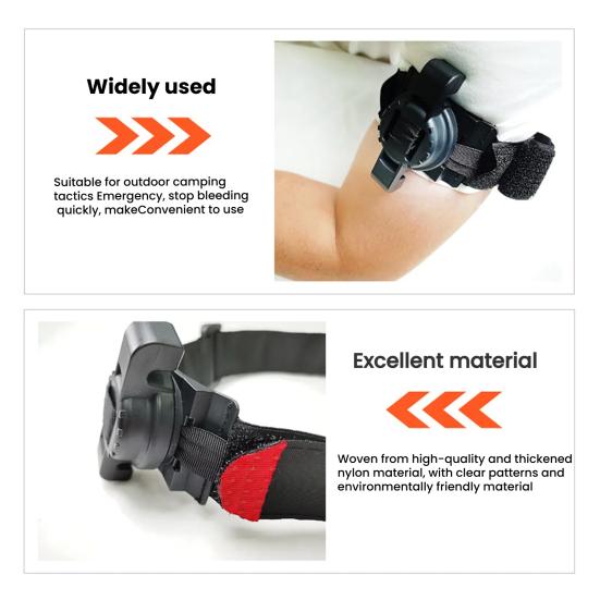 95CM Rotating Buckle Survival Tourniquet Outdoor Camping Combat Hemostatic Control Tourniquet Arterial Emergency Bandage First Aid Survival Gear