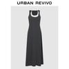 UR 2026 Spring Faux Two-Piece U-Neck Sleeveless Dress