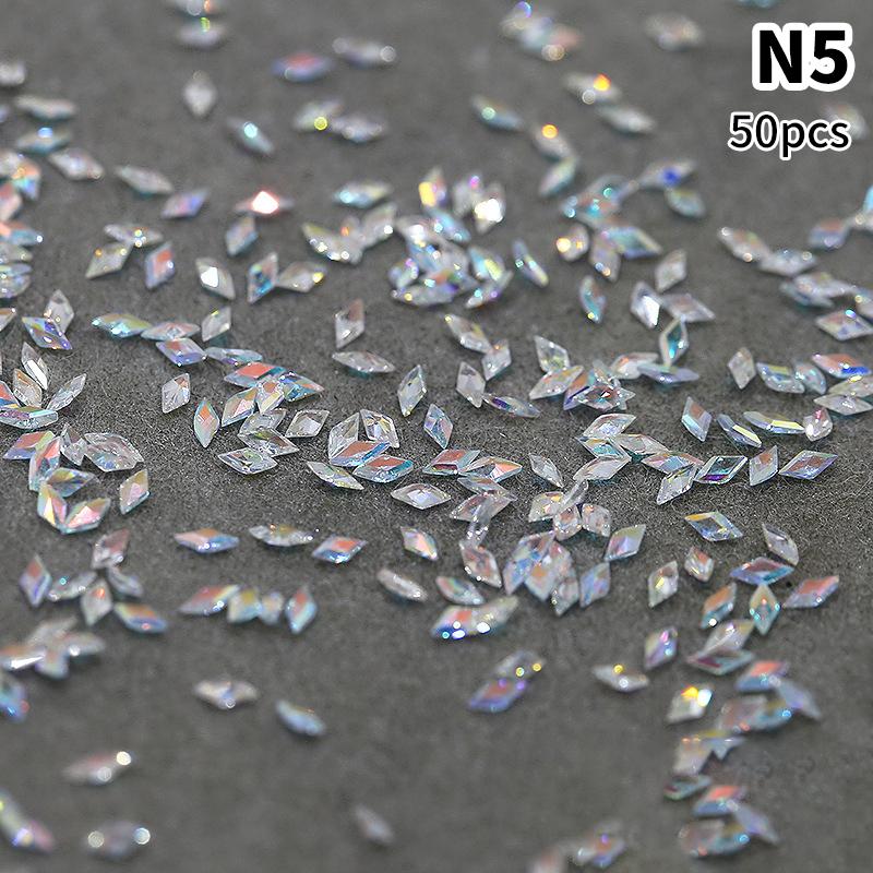 

50 шт. Мини Стразы для Нейл-арта Плоские Спинки Смешанная Форма Блеск DIY Ногти Роскошные Маникюрные Аксессуары as the picture