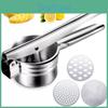 Potato Ricer Stainless Steel Masher With 3 Removable And Interchangeable Discs Food Ricer Fruit And Vegetables Press Manual Masher Kitchen Tool