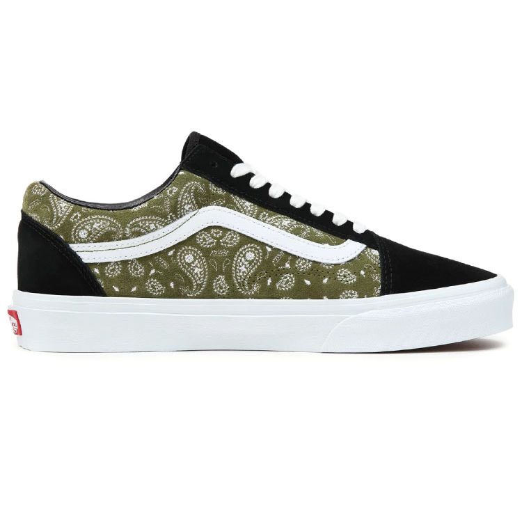 Vans Old Skool Paisley - Black Olive Unisex Sneakers Green VN0A5JMIBKO