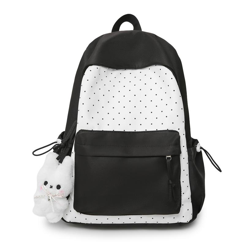 Student Schoolbag Women s Large Capacity Backpack Class Backpack чёрный