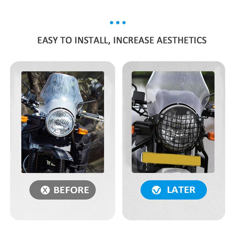 For Royal Enfield Himalayan New Motorcycle Aluminum Headlight Grille Guard Front Lamp Grill Cover Head Light Protector 2016-2021