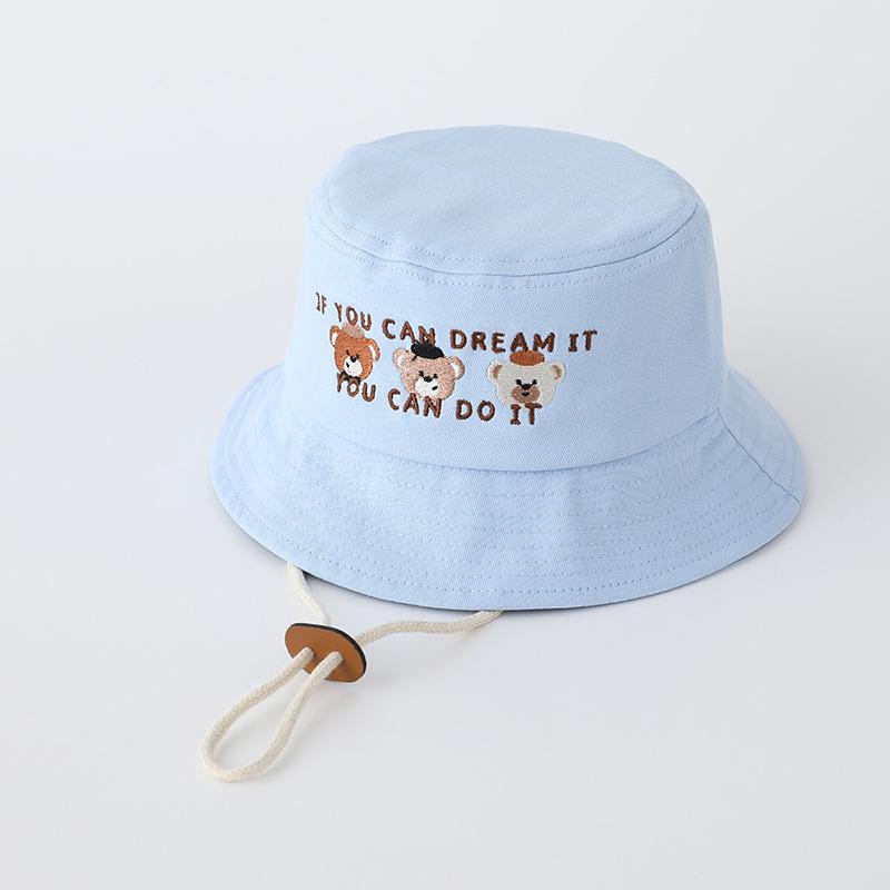Kids' Cartoon Cute Bucket Hat - Spring/Autumn Sun Protection for Boys & Girls, Korean Style
