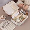 3 In 1 Pu Makeup Storage Bag Portable Large Capacity Multipurpose Washing Cosmetic Bag Freely Split Cosmetic Organizer Bag