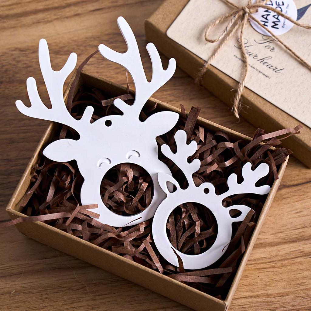 3D Elk Listing Silicone Mold DIY Christmas Tree Hangtag Craft Making Kit Plaster Epoxy Resin Casting Molds Home Xmas Decor