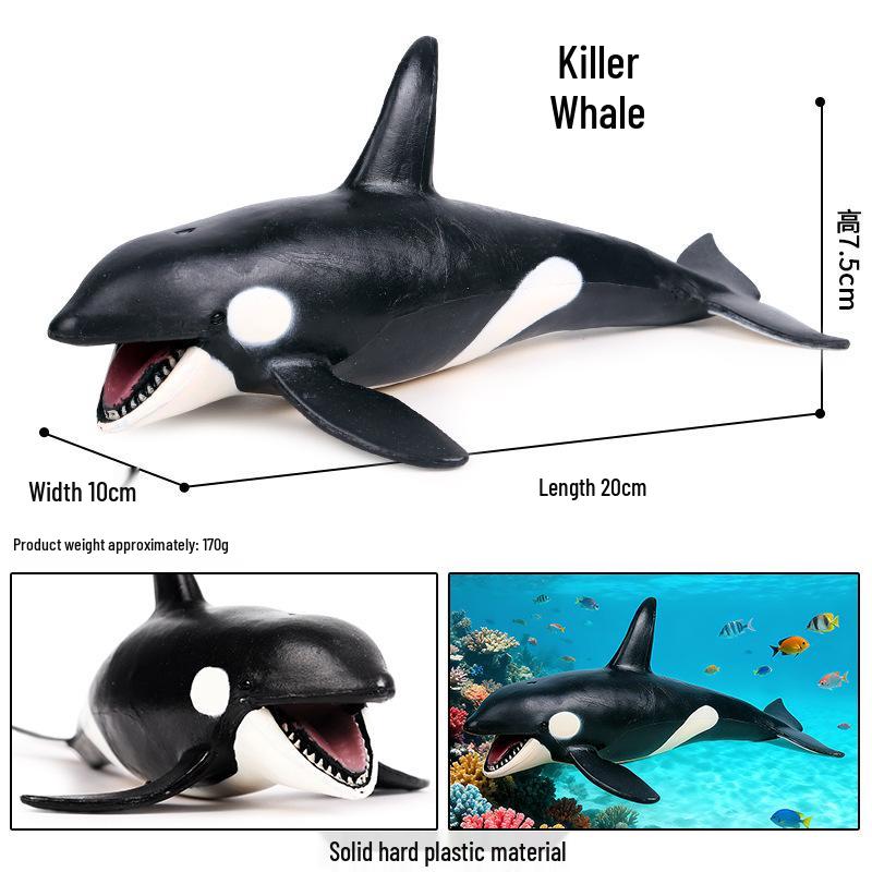 Children s Marine Life Model: Three-Headed Shark, Great White Shark, Orca, Megalodon, Dunkleosteus Fish Toy