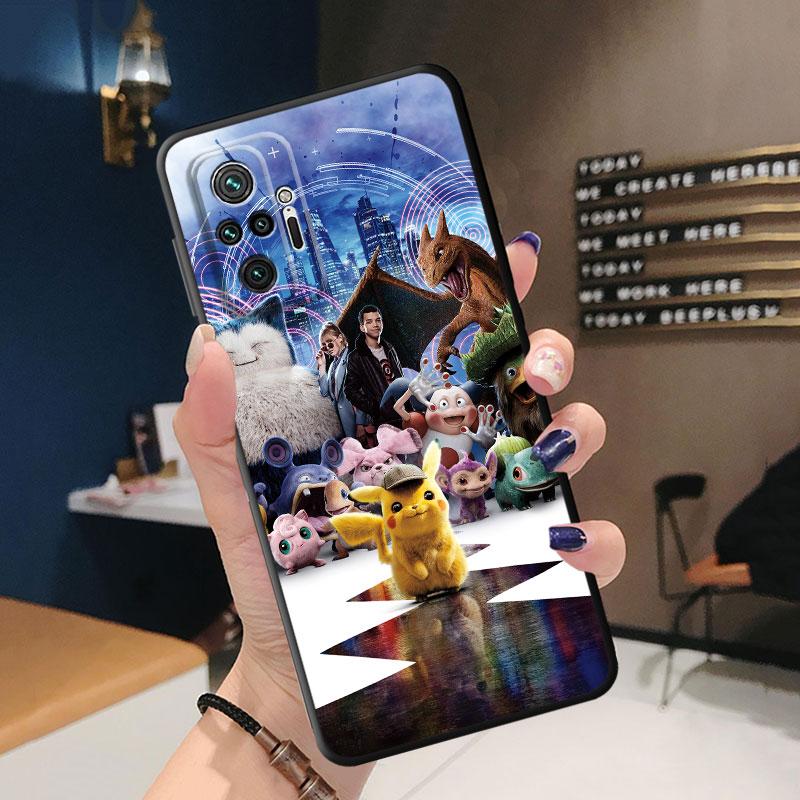 

Чехол для телефона Poke-Cartoon-Pika для Redmi 9 10 9A 6 7 8 10A 10C 8A 7A 9T K40 Pro K50 9C 10 Prime K50 Armor, черный мягкий чехол Redmi 6
