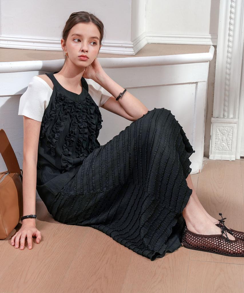 Pigment Summer Wave Frill Skirt (Jxsk260503)