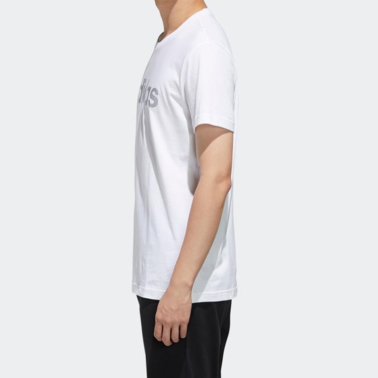 Adidas Neo Logo Print T-Shirt Men Tops White FP7395
