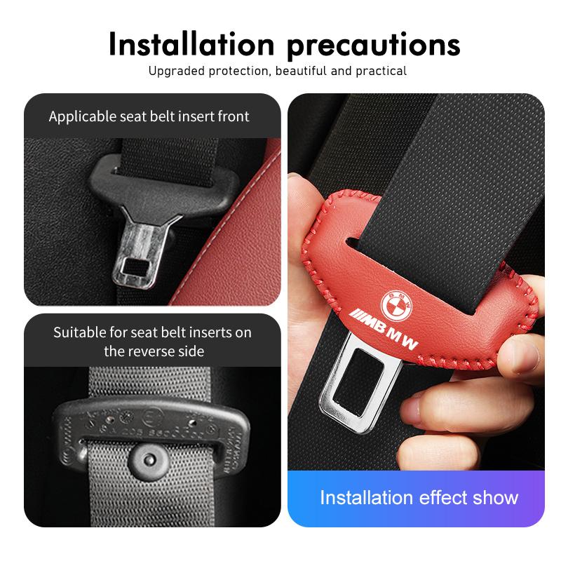 Car Seat Belt Buckle Protector Anti-Scratch Adjusting Clip For BMW Performance M E87 E30 E46 E28 F35 G20 E93 F20 X3 X YF4