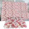 6 Pack Modern Artificial Flower Wall Panels, Pink & White Rectangular Floral Decor, Handmade Hanging Garden for Home & Wedding