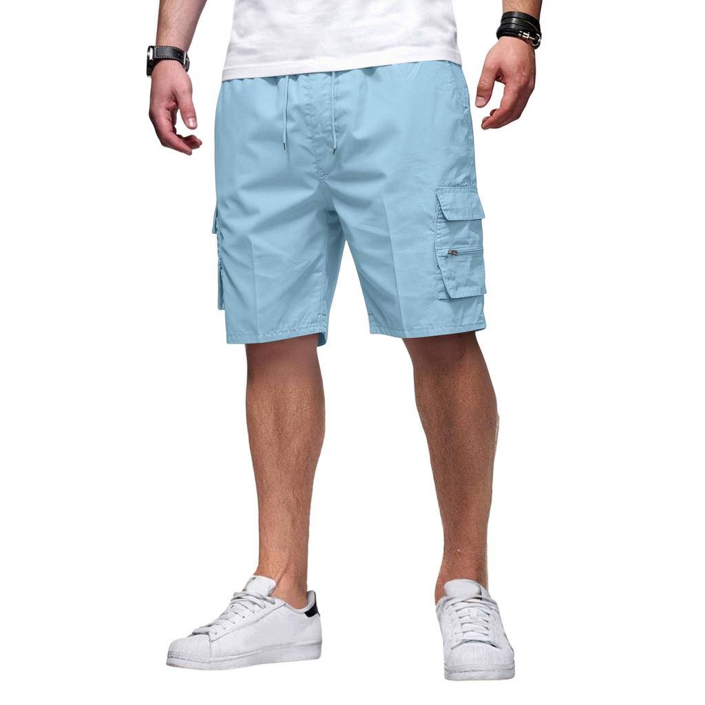Men's Lightweight Breathable Relaxed Fit Multi Pocket Outdoor Cargo Shorts Casual Loose Design for Everyday Activities