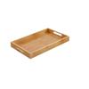 Bamboo Wooden Rectangular Tea Tray Solid Wood Tray Tea Cup Trays Stand Tray With Handle Wooden Hotel Dinner Plate Storage Tray