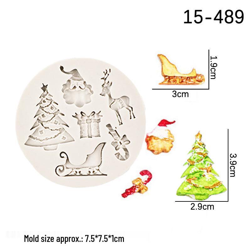 Christmas Snowflake Tree & Reindeer Fondant Cake Molds Set