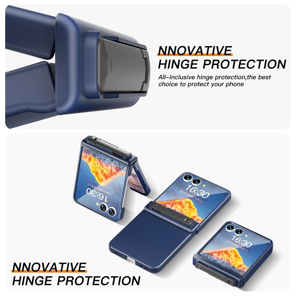 For Samsung Galaxy Z Flip7 5G Kickstand Case Hinge Protection Hard PC Phone Cover Built-In Screen Film