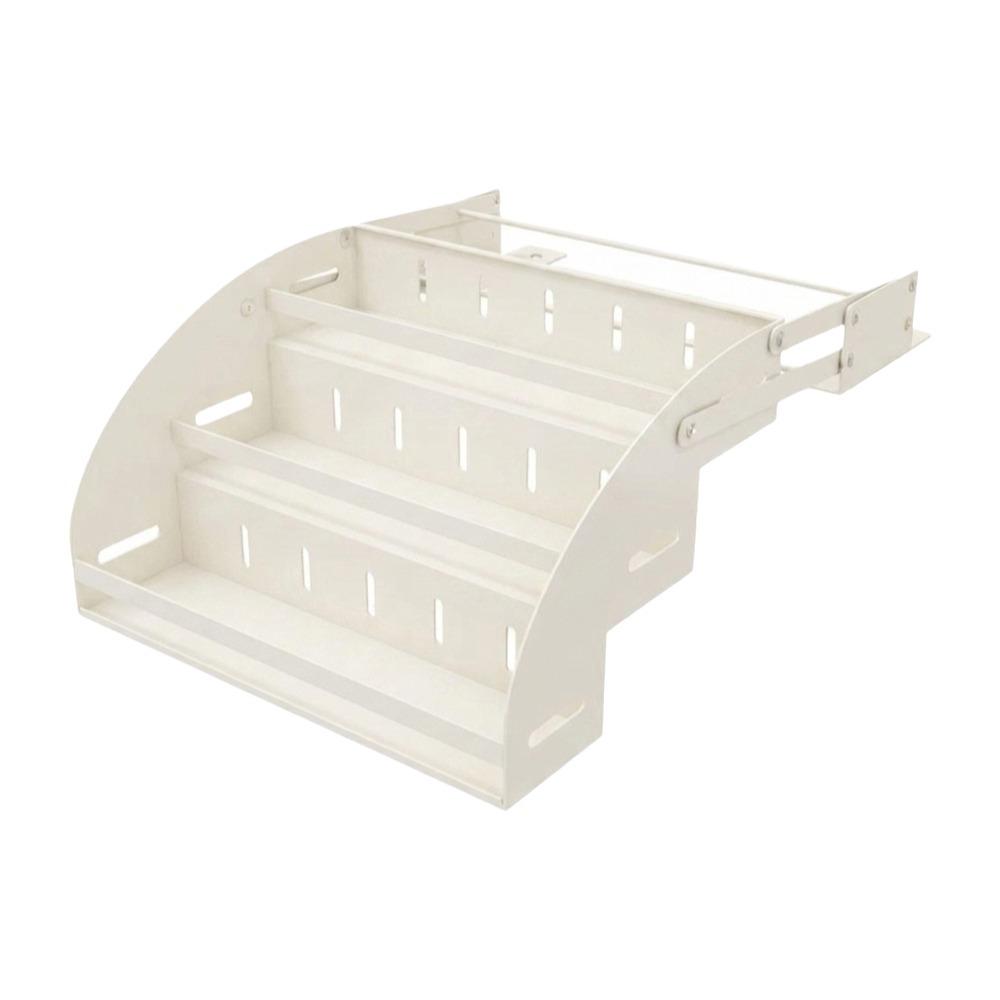 Anti Deformation 3-Tier Pull Down Spice Rack Retractable High Lift Pull Down Shelf for Top Cabinet