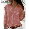 GMXIA 38 Color Women's Fashion Casual Long Sleeve POLO Neck Leisure Blouses & Shirts