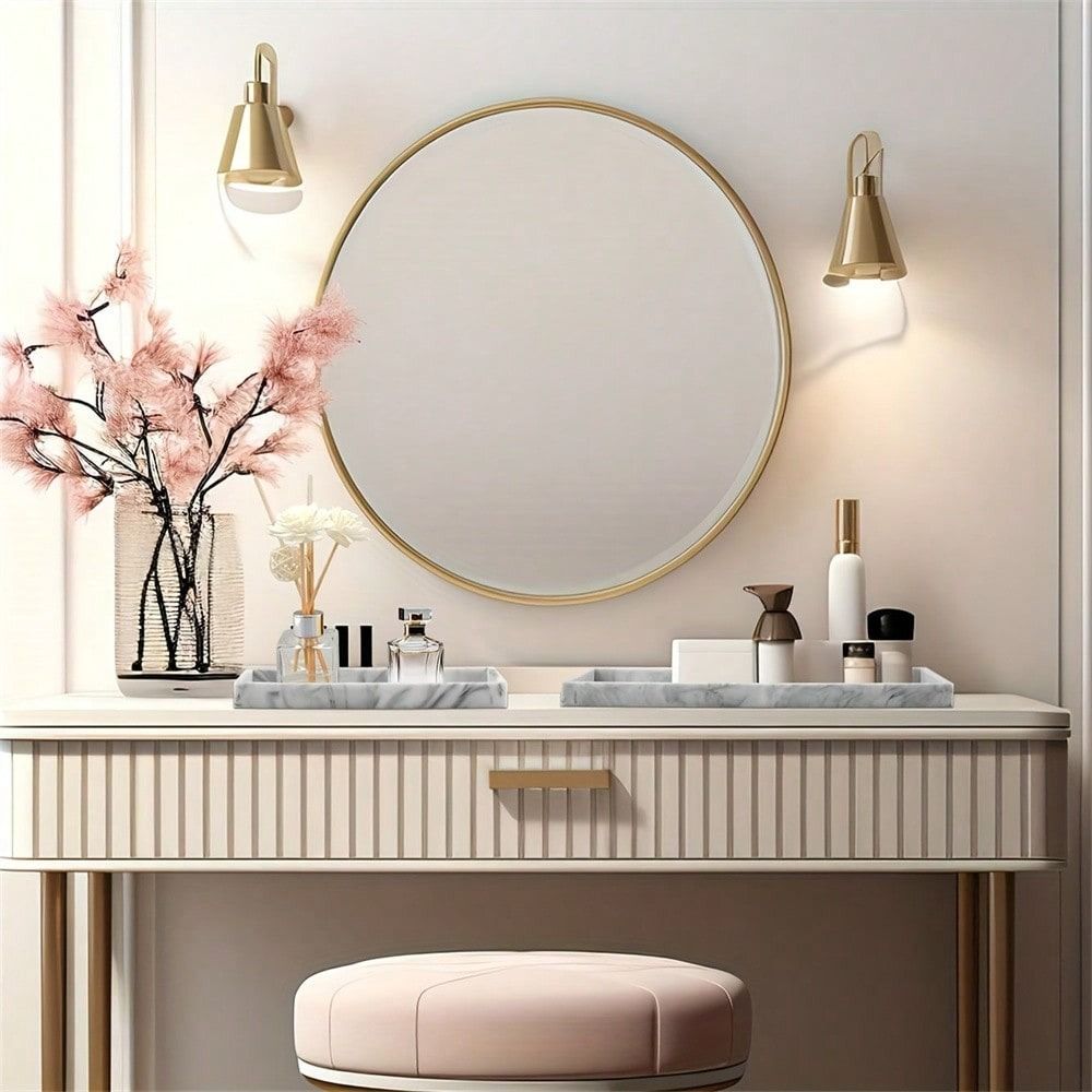 Thickened Bathroom Counter Tray Shatterproof Soap Dispenser Tray  for Dressing Tables