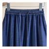 DIMANAF 2026 Summer Plus Size Women Skirts Elastic Waist Loose Denim Blue Oversize Casual Lady Long Skirts Cotton Solid