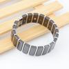 Germanium Bracelet Ceramic Bangle Hematite Magnetic Bangle Static Elimination Bracelet Health Accessory [Hachi] Men's (19.5cm, Black)