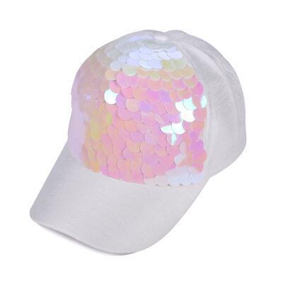 New women's hat personalized colorful sequins versatile baseball cap hip hop travel sun protection cap