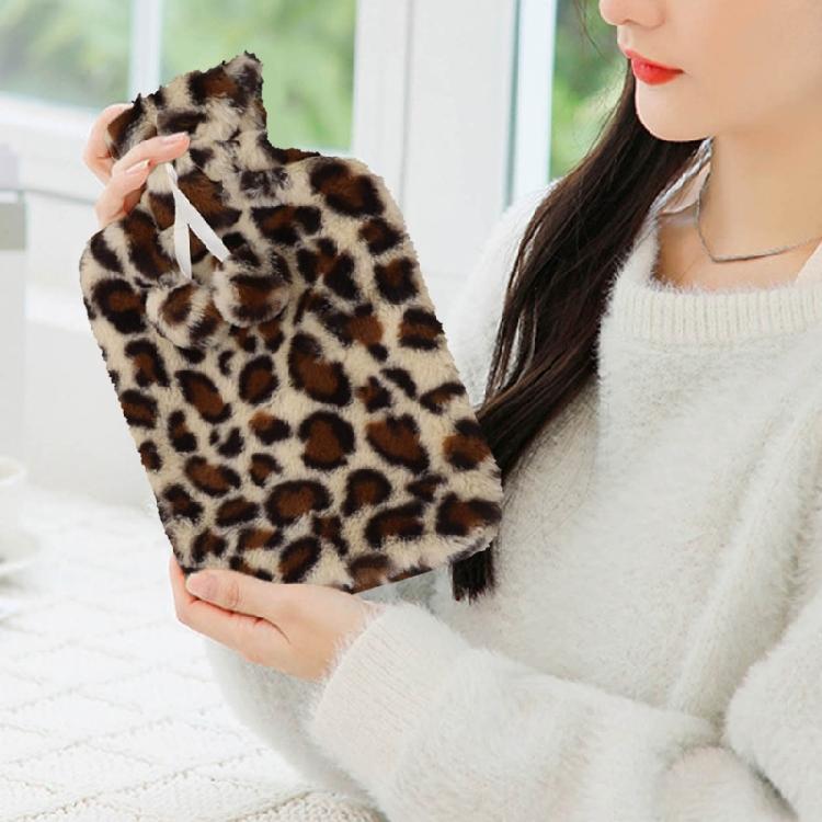 2 Litre Plush Hot Water Bottle with Cover Protector Anti-Scald Hot Water Bag 2000ml Warm Lasting Bottle Bag Container