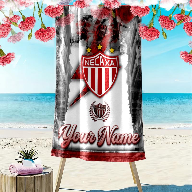 Name Custom Necaxa Print Beach Towel, Large Soft Quick Dry Towel for Beach Camping Swimming