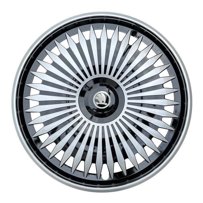Compatible 14" Wheel Hub and Tire Caps for Volkswagen Skoda Fabia/Rapid Steel Rims