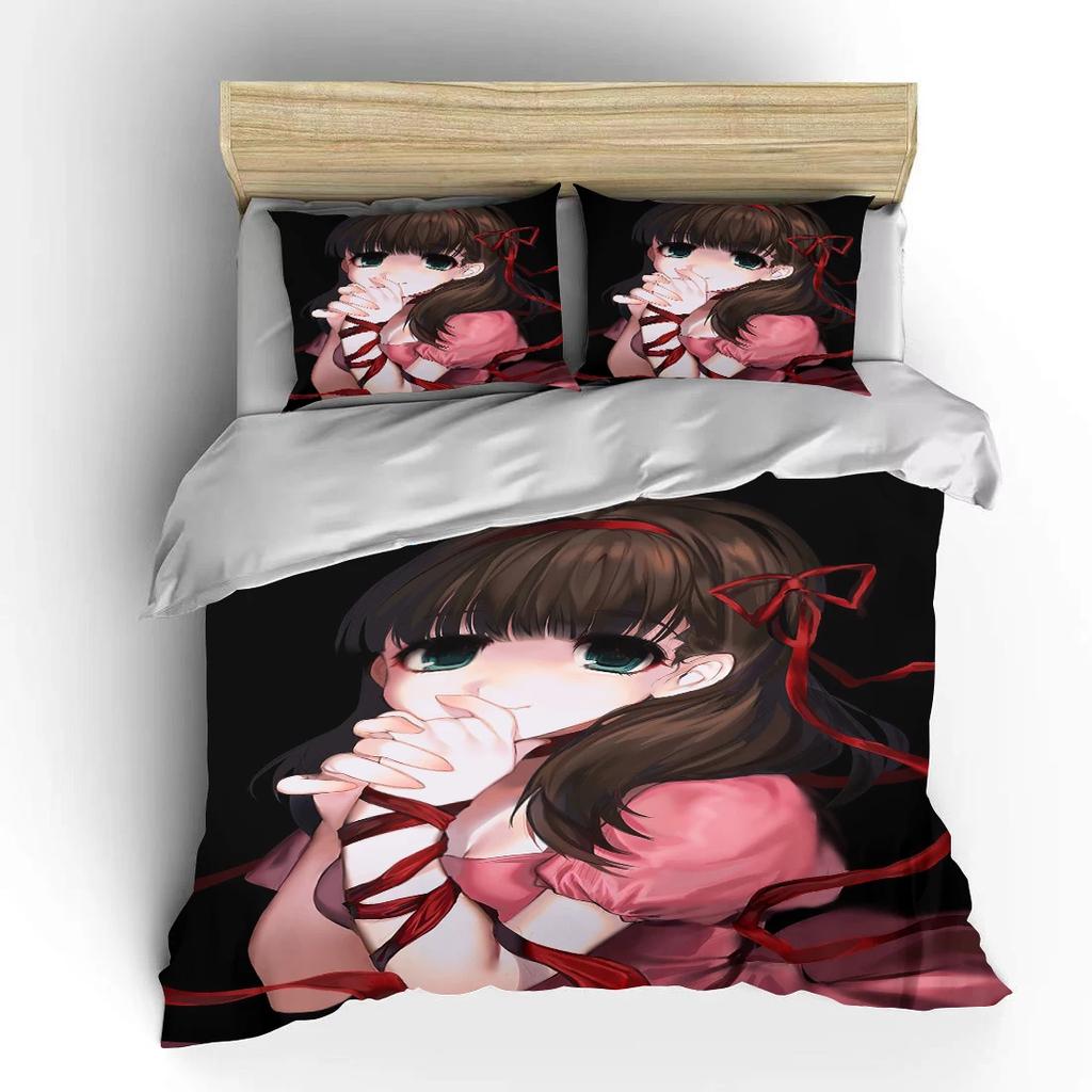 Japanese 3D Anime Moe Double Bed Duvet Cover Bed European Bedding Sets Home Textiles Luxury Pillow Cases Bedroom Bedding Sets
