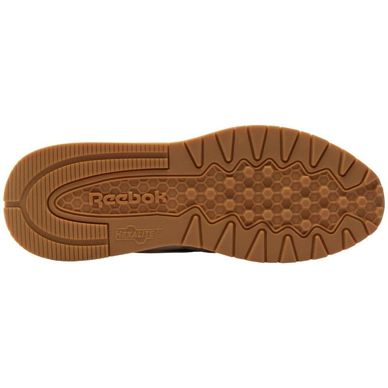 Reebok KLASYCZNE SKÓRZANE BUTY DO BIEGANIA HEXALITE Niskie Unisex Szare Białe 100201106