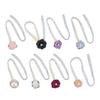 Yousheng Waist Chain Imitation Pearls 3D Flower Decor Waist Chain Adjustable Fit Retro Dress Waist Belt Special Occasions Accessory