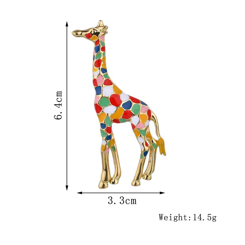 Giraffe Women For Enamel Brooches Cute Animal Brooch Pin Fashion Jewelry Gold Color Exquisite Gift