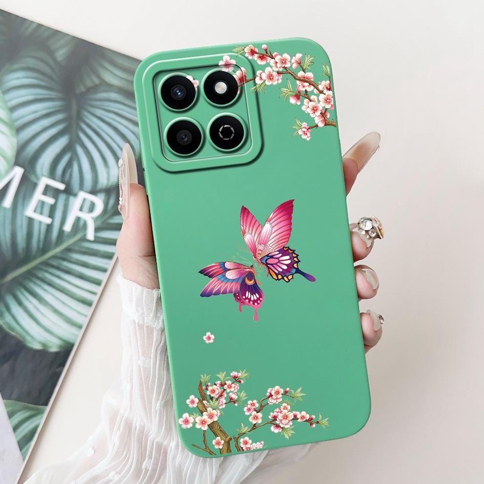 For Honor X7c 4G Case ALT-LX2 Shockproof Cover Sweet Girls Love Heart Soft Liquid Silicone Phone Cases For Honor 200 Smart Coque