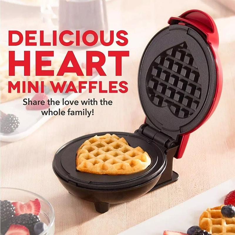 US-Stecker Tragbarer Mini Elektrischer Waffelmaker Antihaftbeschichtete Pfanne Leicht zu Reinigen Kinderfrühstück Toaster Maschine Eierkuchen Sandwich