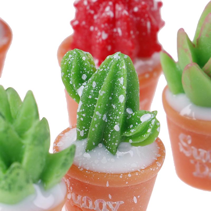 5Pcs Micro-Landscape Resin Cactus Horticultural Bonsai Diy Small Ornaments Toy