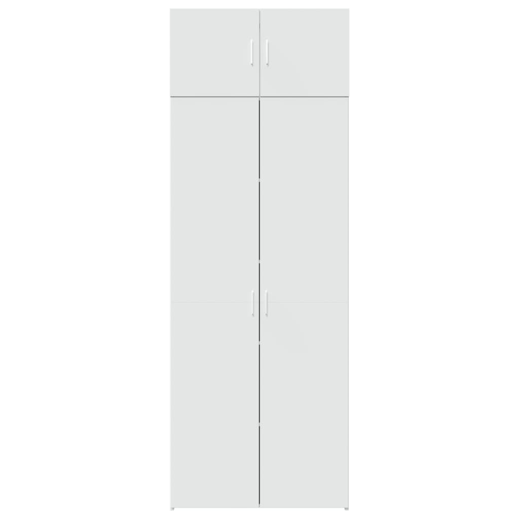 Vidaxl Cabinet, White, 80X42.5X225 Cm, Wood-based Material