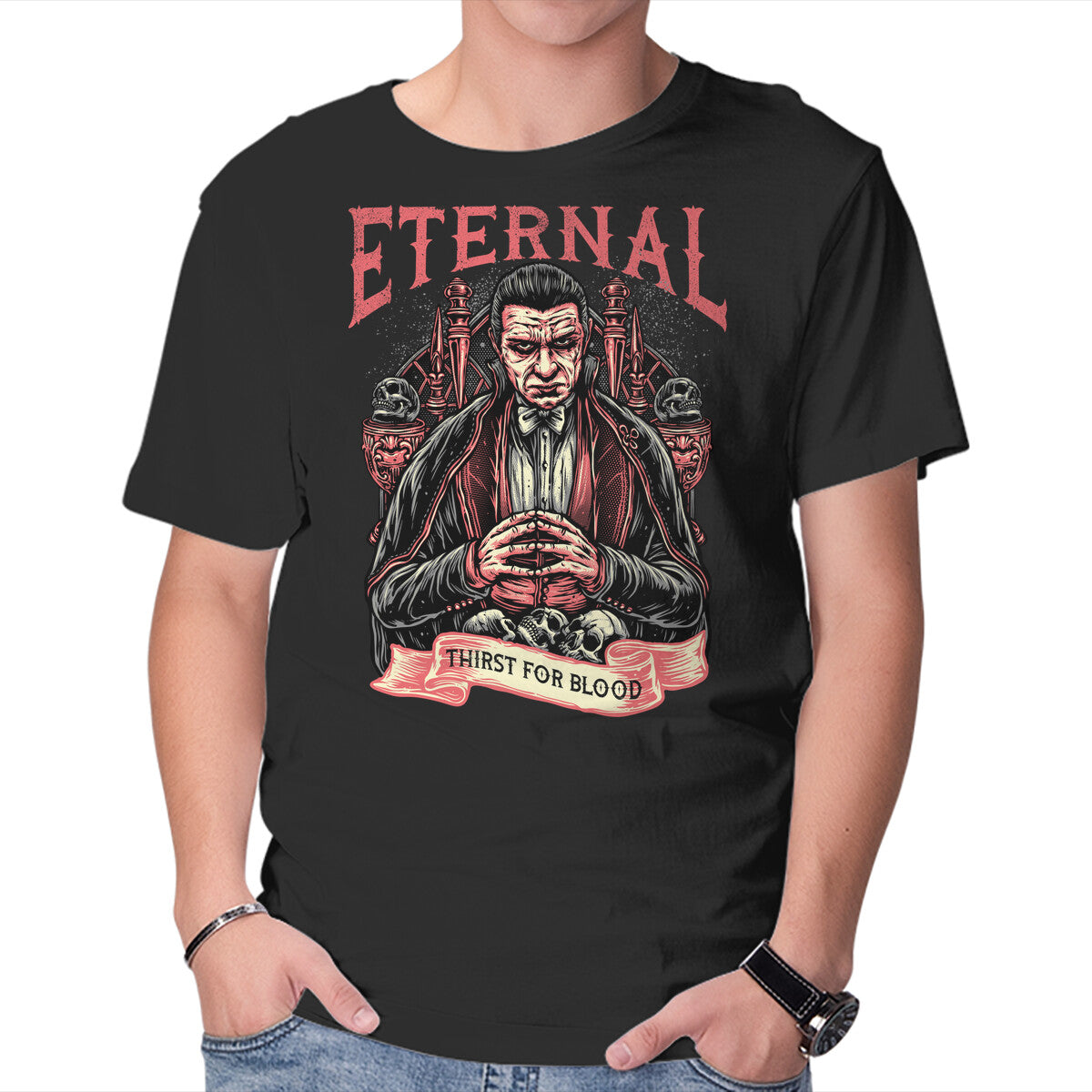 Unisex Crew Neck T-Shirt Eternal Thirst Graphic Short Sleeve Casual Tee XXL