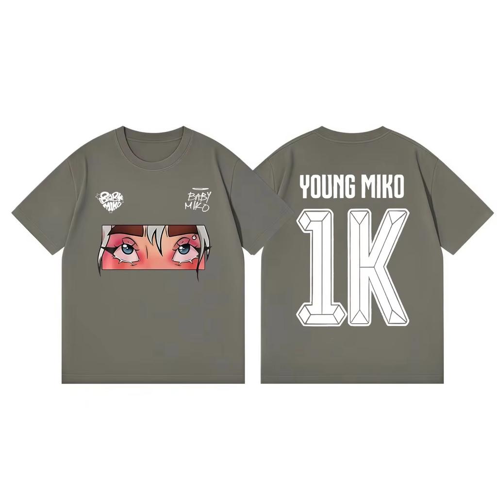 Rapper Young Miko Tour 2026 Merch Tshirt Unisex Women Fashion Hip Hop Short Sleeve Tshirts High Quality Cotton Streetwear Hip Hop