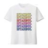 Istanbul City Proud Travel Text Neon Lights Design Classic Fit T Shirt vintage Washed Slightly designer clothes Stylish Soft