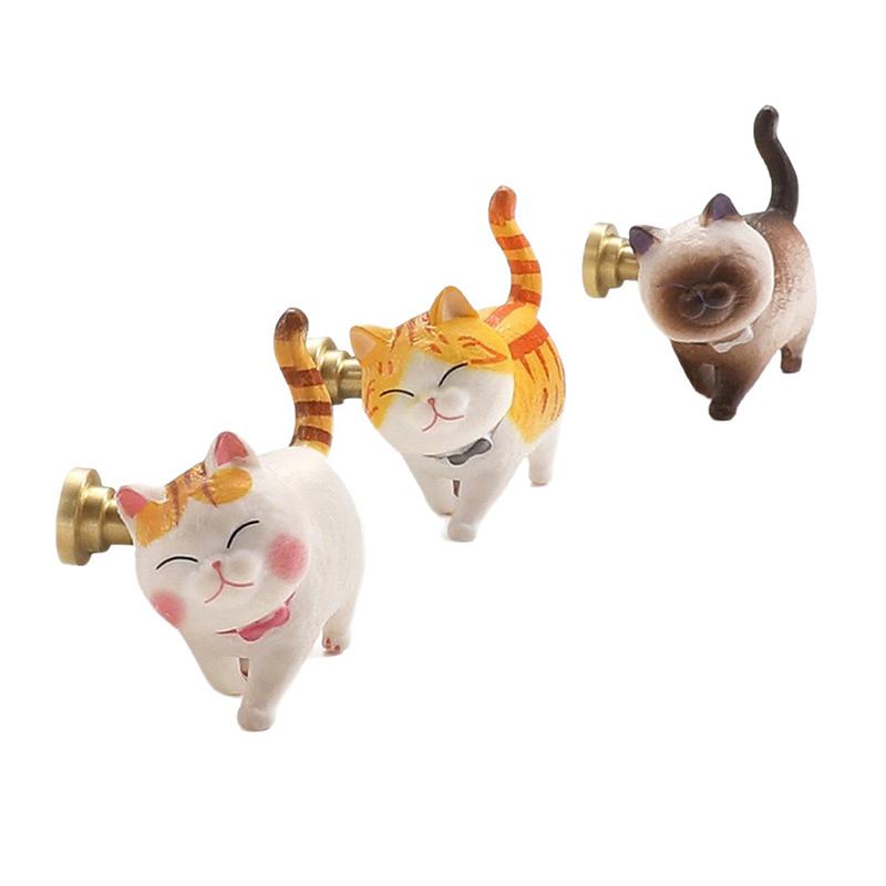 Hot For Kids Boys Girls Decorative Dresser Knobs Animal Knobs For Cabinets And Drawers Cat Drawer Pulls And Knobs For Kitchen