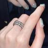 Baoman, Gypsy ring female niche design couple pair ring square diamond ring female tide cold wind index finger ring
