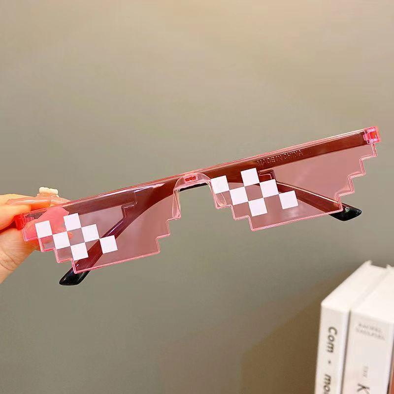 Mosaic Sunglasses Vintage Shades Eyewear For Men Pixelated Sun Glasses Funny Women Glasses Birthday Wedding Party Cosplay Favors