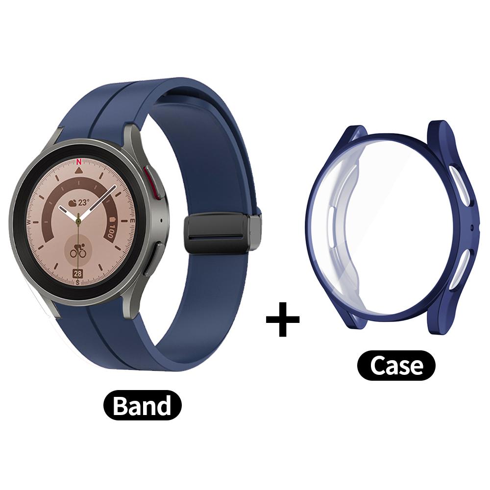Case+Band for Samsung Galaxy Watch 4/5/6 40mm 44mm All-Around Soft TPU Protector Cover for Galaxy Watch6 Classic 43mm 47mm Strap