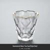 Japanese Crystal Glass Kung Fu Tea Cup with Gold Painting - Small Tasting Bowl