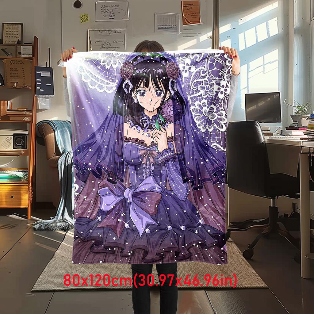 Japanese anime cute cartoon theme Sailor Moon Tsukino Usagi blanket suitable for home beds, sofa covers, office nap, outdoor warm blankets O9